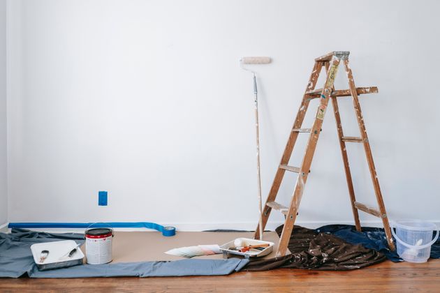 Use painter's tape to protect baseboards, windows, and other areas you don't want to get paint on.